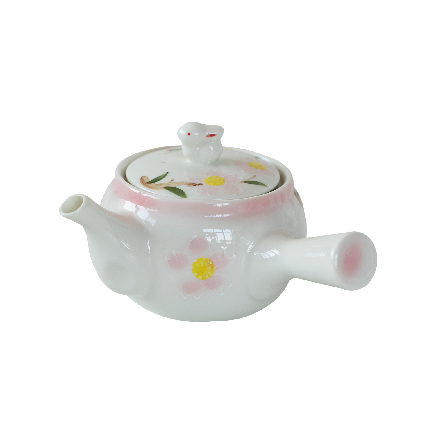 日本进口濑户烧手绘樱花兔子茶壶茶杯日式茶具急须壶配滤网侧把壶,淘宝优惠券,粉丝福利购,淘宝优惠卷