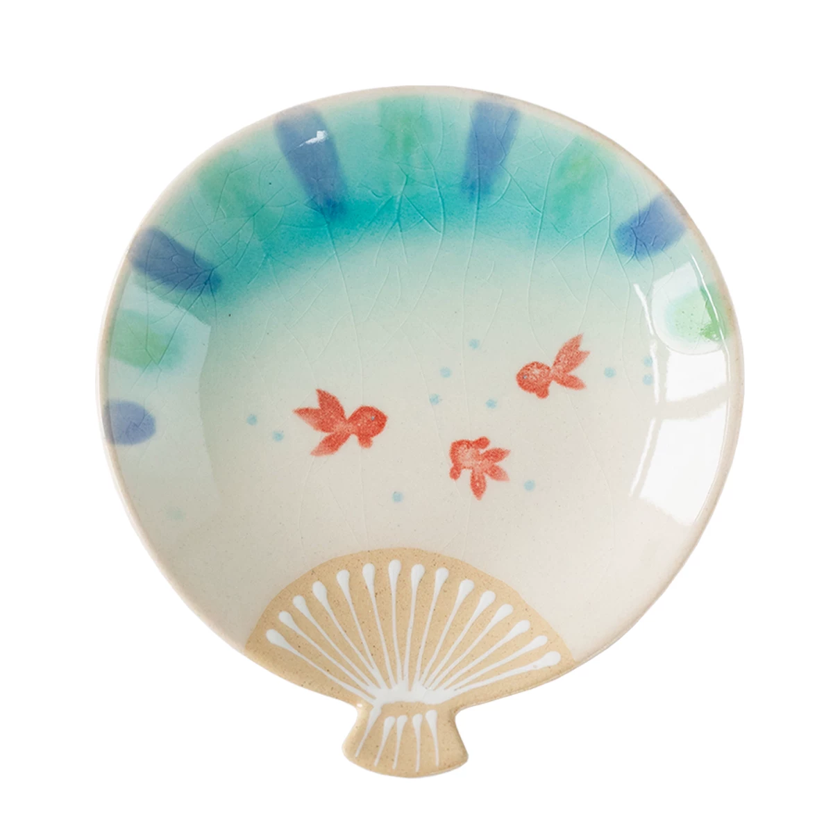 Japan imported Seto -handed hand -painted undergladeed ceramic disc