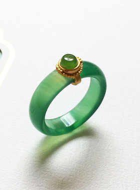 其他男女玉髓时尚戒指