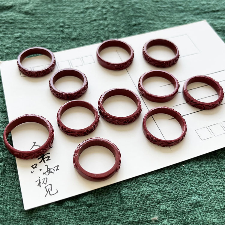Cinnabar ring, versatile for men and women