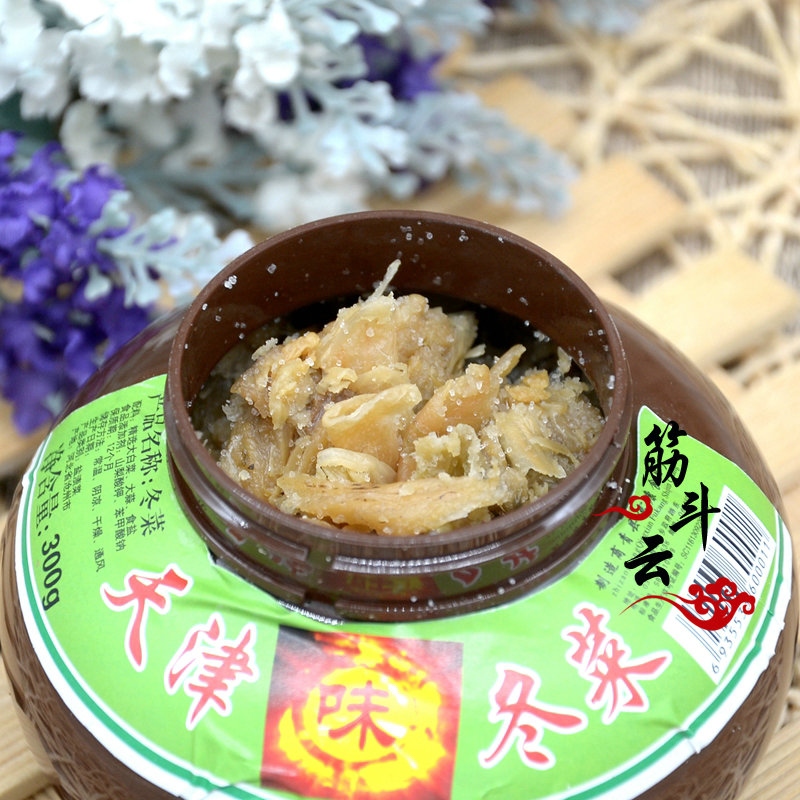 天津味冬菜300g腌咸菜煲汤馄饨云吞汤调料潮汕海鲜砂锅粥配菜佐料 - 图0