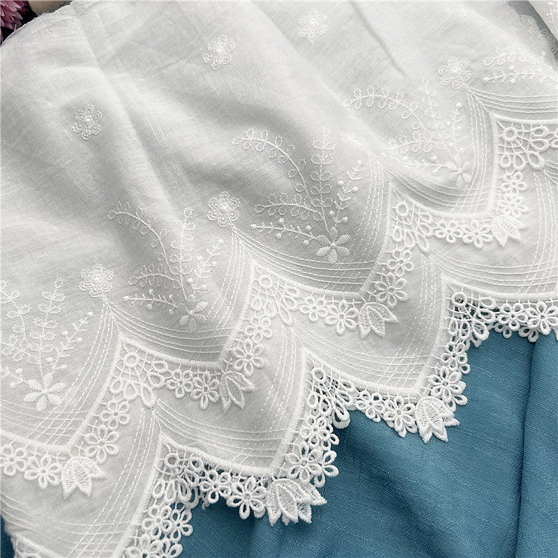 新品双层立体花棉布刺绣花边辅料牛奶丝凸绣服装裙边家纺软饰布艺,淘宝优惠券,粉丝福利购,淘宝优惠卷