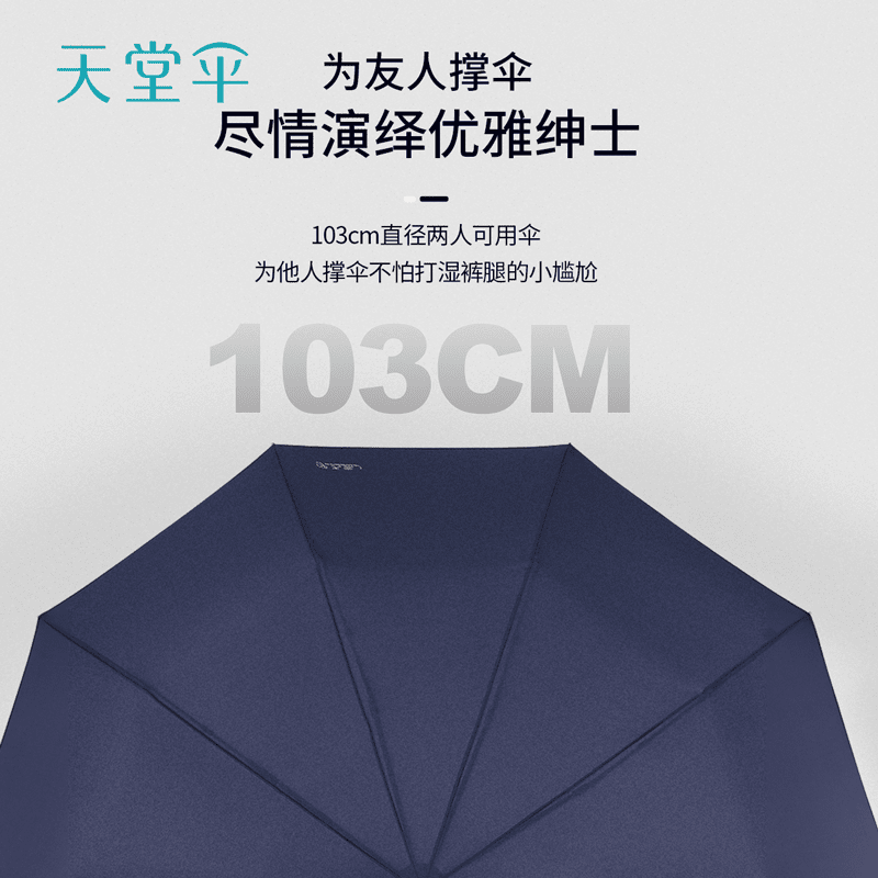 天堂伞全自动折叠超大号雨伞晴雨两用伞三折防紫外线太阳伞遮防晒 - 图2