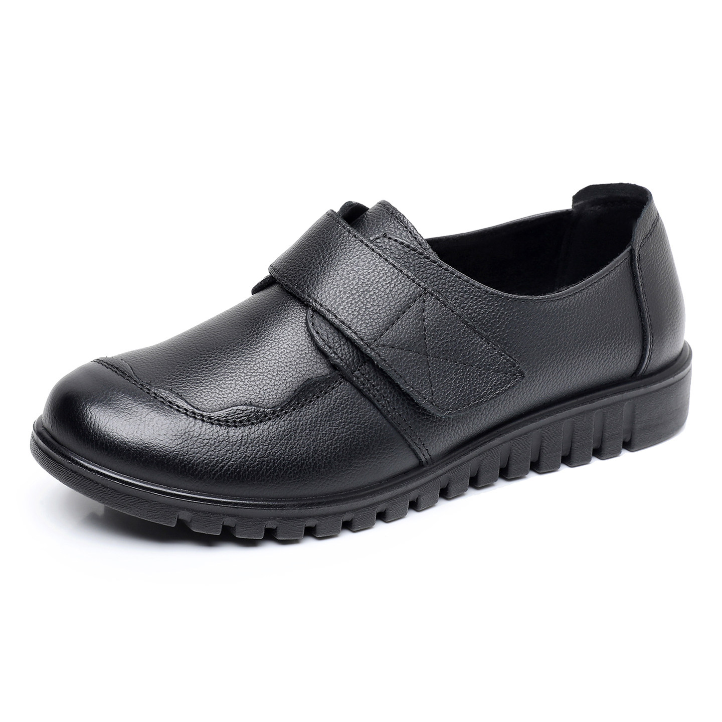 真皮妈妈鞋单鞋软底中老年鞋平底老人鞋女加绒奶奶鞋春秋季皮鞋子,淘宝优惠券,粉丝福利购,淘宝优惠卷