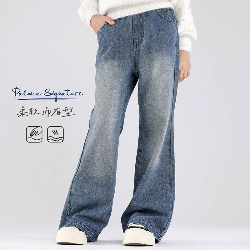 儿童装复古做旧水洗牛仔裤中大童韩版宽松时尚直筒裤女童春秋裤子,淘宝优惠券,粉丝福利购,淘宝优惠卷