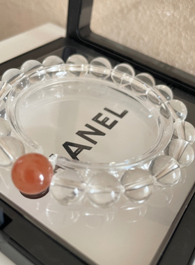 天然A级白水晶莓红兔毛手链手串女款单圈清透高级轻奢小众