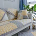 Vải cotton Mỹ đệm sofa khăn da đệm gỗ màu đỏ lễ hội bốn mùa phổ quát chống trượt toàn diện - Ghế đệm / đệm Sofa