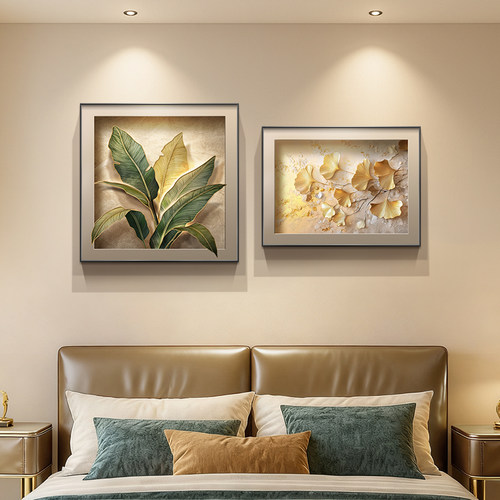 家大业大现代轻奢卧室床头装饰画新款房间主卧挂画高级感餐厅壁画 - 图0