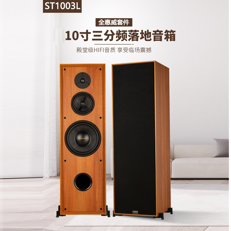 爱嘉K1003采用惠威SS10 Q2喇叭发烧HiFi音箱高保真音响10寸落地箱 - 图1