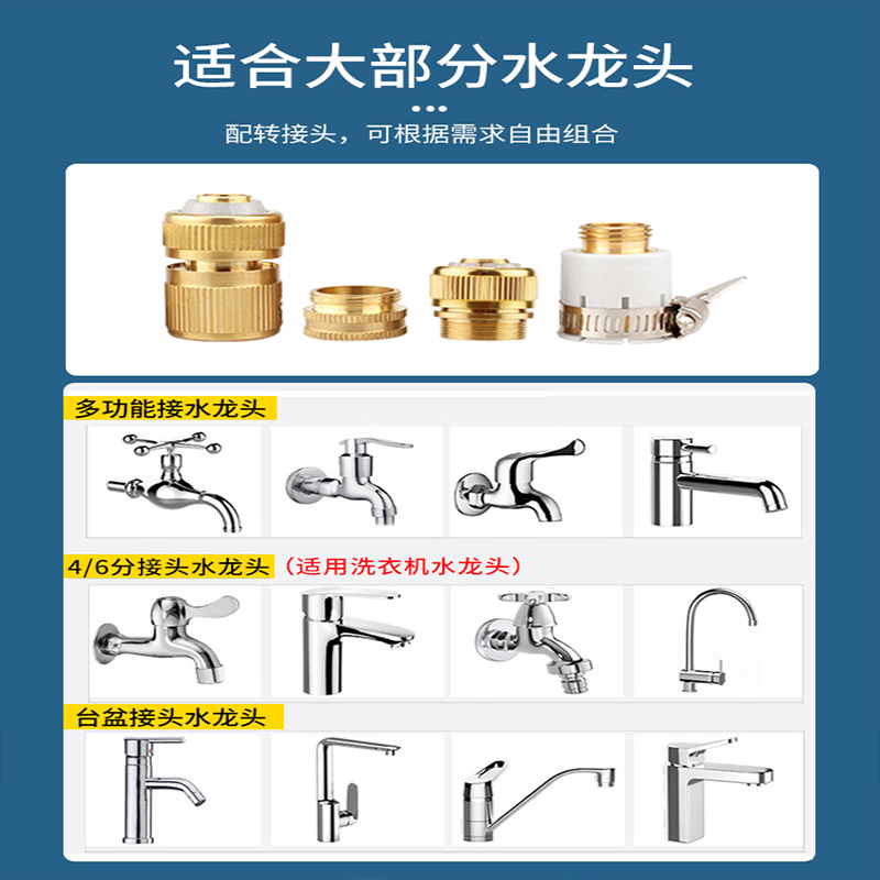 洗车水枪头喷头高压家用强力冲洗汽车喷水枪清洗神器工具金属塑料-图3