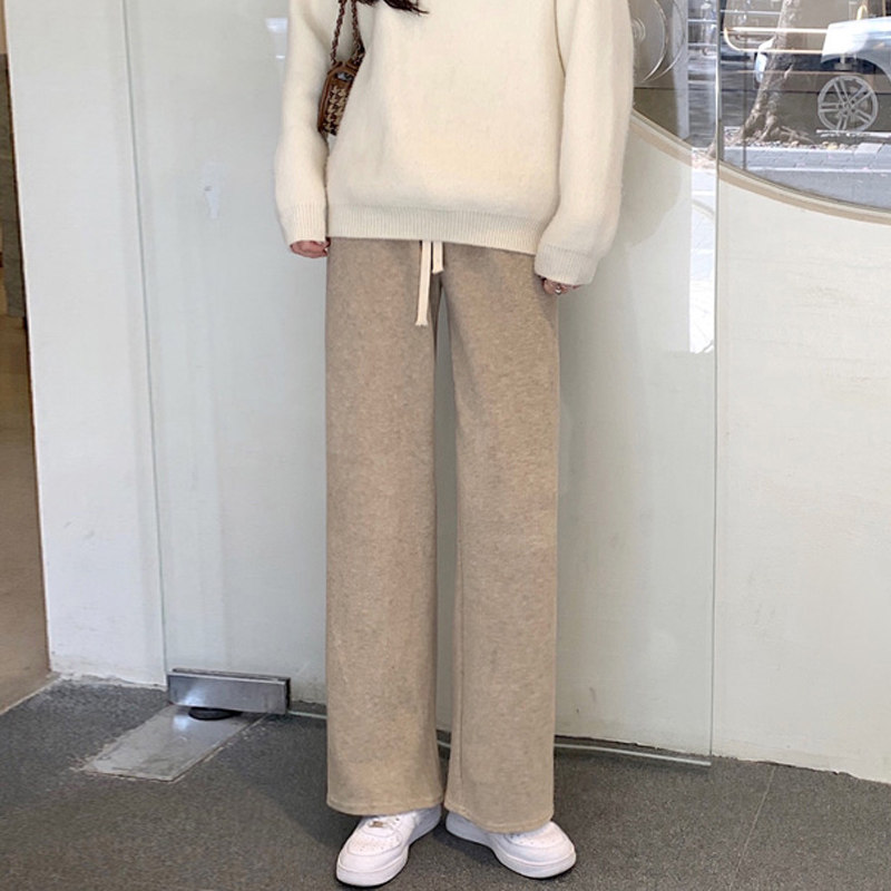 150小个子加厚欧棉绒糯米裤女冬季加绒加厚阔腿裤百搭宽松休闲裤,淘宝优惠券,粉丝福利购,淘宝优惠卷