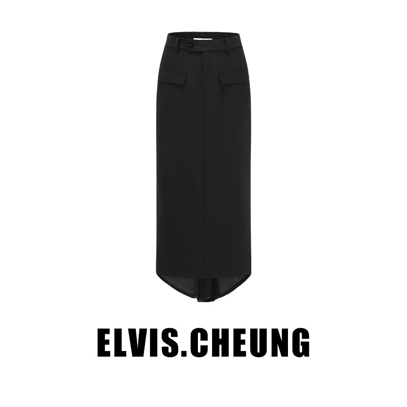 SEGU｜ELVIS.CHEUNG 23AW精纺羊毛提臀鱼尾裙中长款鱼尾裙 - 图2