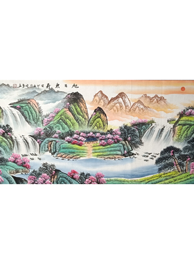 纯手绘国画山水纯手工山水