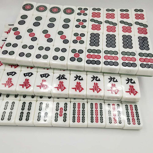 正品雀友麻将竹丝小鸟LOGO麻将棋牌配件四口麻将机正磁实心麻将牌 - 图2