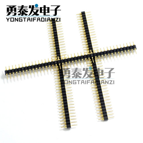 现货 1*40P 2.54MM间距 单排圆孔排座 圆排母 环保铜针 - 图1