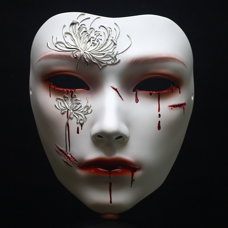 魂作物网红古装面具女汉服面罩成人全脸派对舞会伴娘装扮古装道具