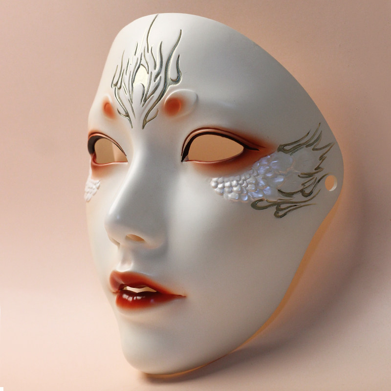 魂作物新款凤凰女帝古风面具汉服装扮全脸人物面罩舞会派对漫展会