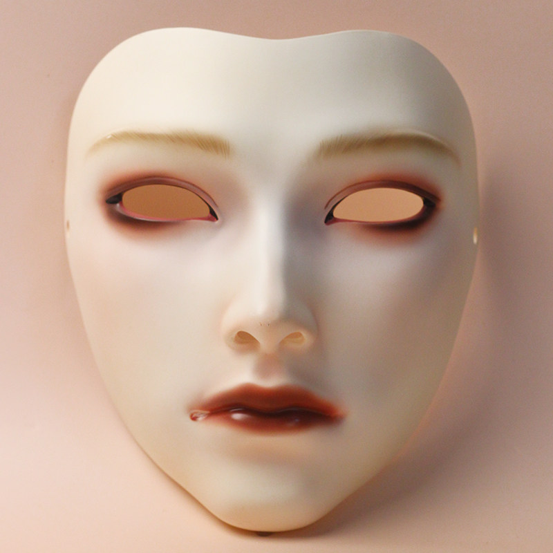 魂作物新款古风男女面具成人汉服万圣节派对装扮国风全脸舞会道具