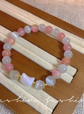 甜酷高颜值闺蜜学生猫咪手链女ins小众精致手串百搭冷淡风手饰品