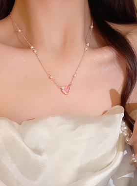 #1433studio爱心项链女小众设计高级百搭锁骨链配饰送女友礼物