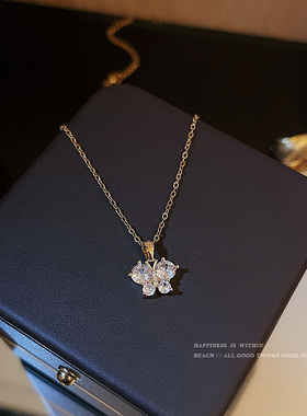 #1433studio钻18k金项链女轻奢小众经典设计简约925纯银锁骨链