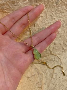 #BBF葫芦项链复古女吊坠简约百搭时尚锁骨链生日情人节礼物