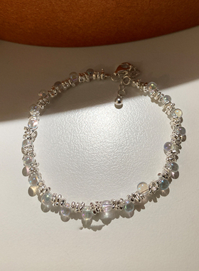梦幻彩珠小灯泡碎银子手链女轻奢小众设计高级感优雅百搭手饰