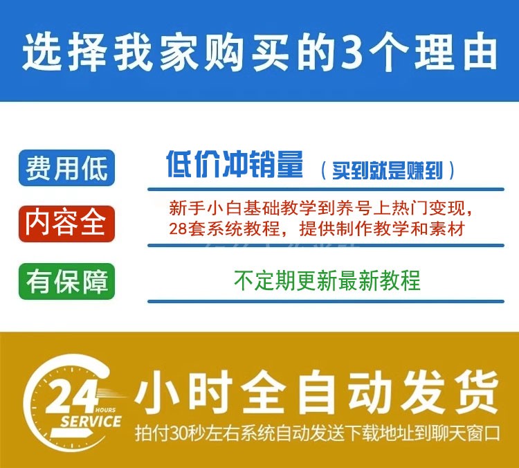 2023新手书单号教程素材模板制作教学抖音快手自媒体运营视频课程-图0