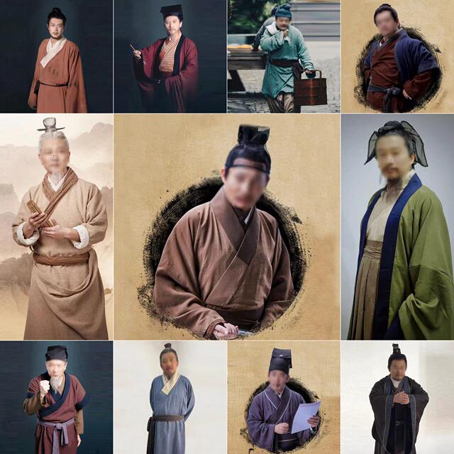 Rich businessman, Song Dynasty servant, film and television, Ming Dynasty costume, cotton and linen