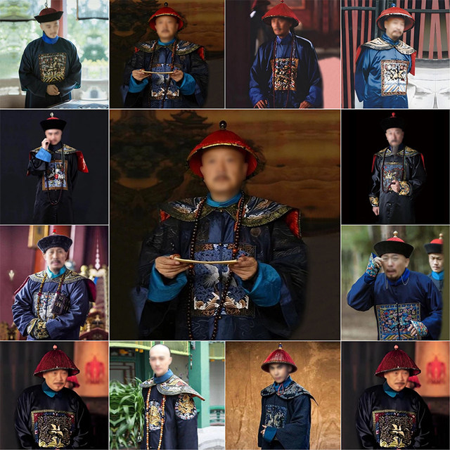 Qing Dynasty prince's elder brother's costume, ancient costume, minister's uniform