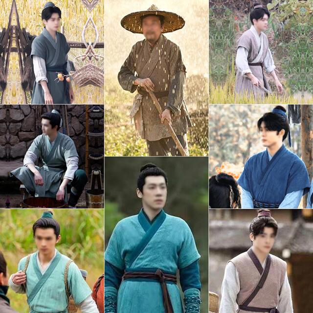 Qin and Han Dynasty bodyguards, servants, common people, costumes, Wei, Jin, Tang and Song dynasties, Han costumes, men's cotton and linen shop waiters and attendants