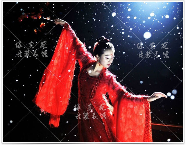 Film and television Ruoxi costume Hanfu red dance theme costume