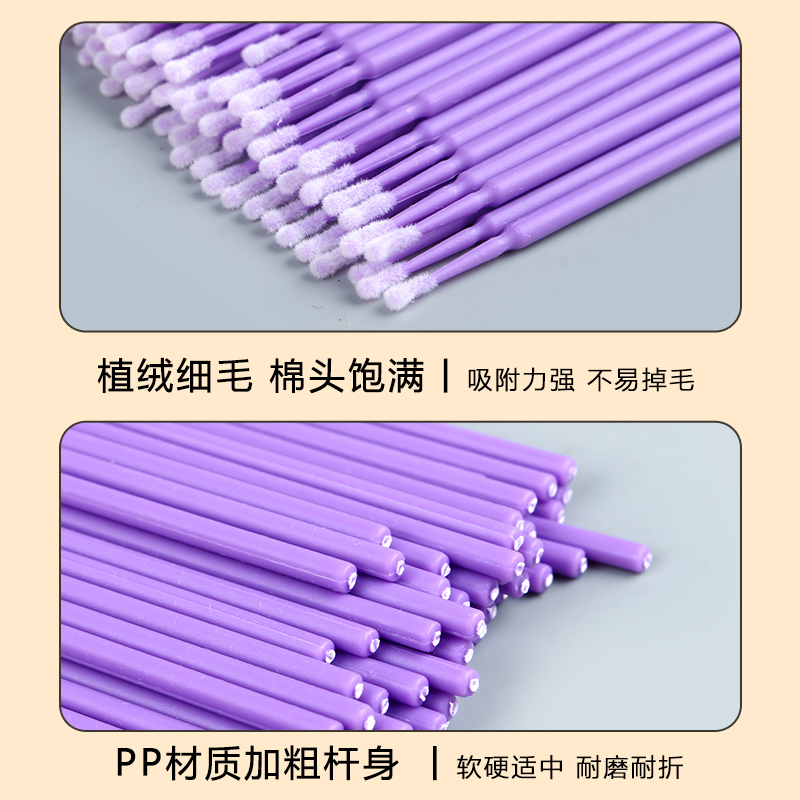 罐装纳米棉签化妆专用掏耳朵超细擦眼线美睫卸睫毛清洁棒卸妆尖头 - 图1