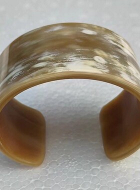 天然牛角宽面开口复古个性拼接色