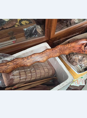 保真越南黄花梨随形木棍 越黄酷炫纹理横财摆件 降香黄檀风水柱子