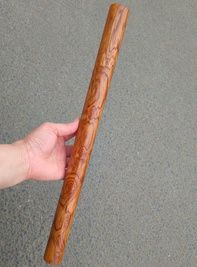 虎皮鬼眼纹理打磨光滑原木把玩棍