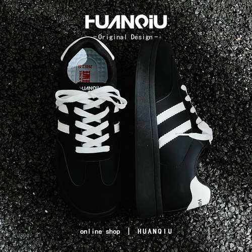 环球德训鞋子男鞋2026新款春季百搭小白鞋轻便休闲风男士厚底板鞋 - 图2