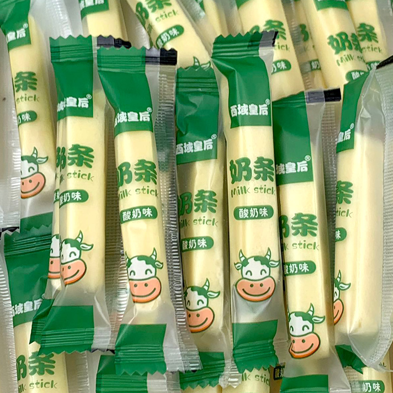 新疆特产西域皇后全脂乳粉奶制品奶条500g原味驼奶酸奶味零食 - 图3