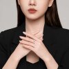 Chao Acer Royal Style Dolphin Back Silver Ring S925 Silver Loach Back Crushed Ice Exploding Women's Ring Shows Big Life as a Gift