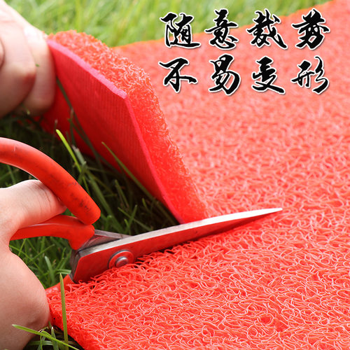 定制可裁剪加厚塑料红地毯防水防滑地垫走廊进门入户门垫迎宾脚垫 - 图1