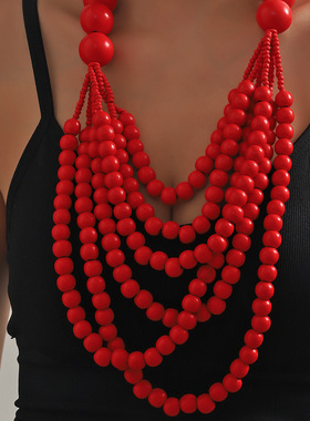 Fashion Bohemian long necklace accessories woman夸张长款项链