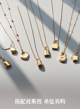 十字链蛇骨链麻花链盒子链女款镀