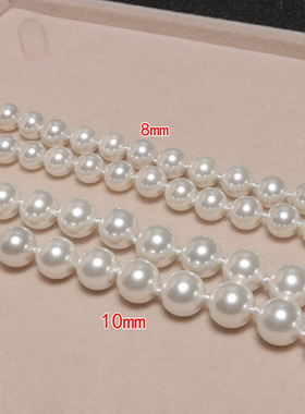 s天然珍珠项链贝珠合金电镀女