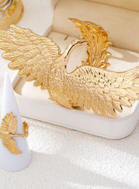 热卖个性夸张凤凰手镯戒指套装