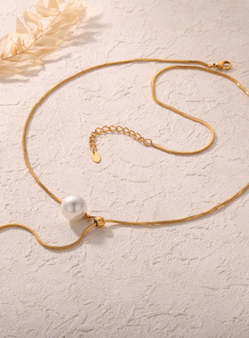 新款时尚轻奢钛钢镀金圆珠流苏女