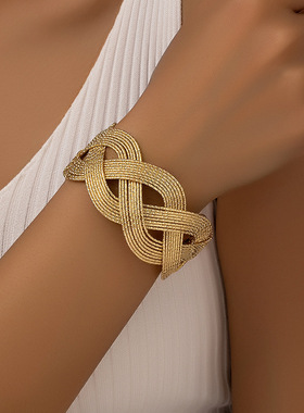 小众个性设计感几何编制手镯女