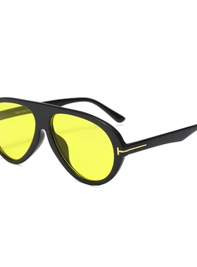 汤姆家防紫外线蛤蟆框墨镜欧美insT字母板材太阳眼镜潮男高级感女