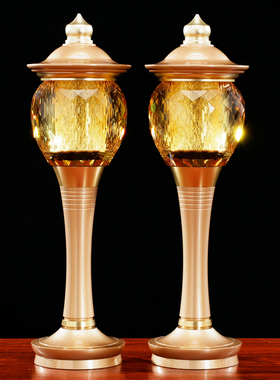 水晶供具套装家用供奉香炉佛具