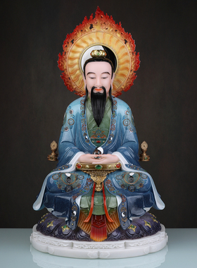 汉白玉三清神像原始天尊灵宝天尊