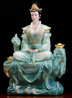 汉白玉柳家娘娘神像女娲娘娘白蛇